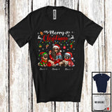 MacnyStore - Personalized Merry Christmas; Amazing X-mas Lights Custom Name Girl And Pug Owner; Family T-Shirt