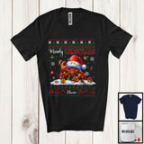 MacnyStore - Personalized Merry Christmas; Amazing X-mas Red Plaid Santa Crab; Custom Name Sea Animal T-Shirt