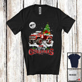 MacnyStore - Personalized Merry Christmas; Humorous X-mas Santa Driving Pickup Truck; Custom Name Driver Group T-Shirt