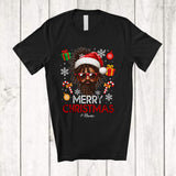 MacnyStore - Personalized Merry Christmas; Lovely Custom Name Afro Men Sunglasses Face; Black African T-Shirt