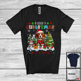 MacnyStore - Personalized Merry Christmas; Lovely Custom Name Santa Beagle Owner; Plaid X-mas T-Shirt