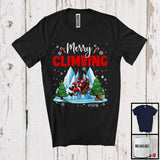 MacnyStore - Personalized Merry Climbing; Fantastic Christmas Custom Name Santa Go Climbing; Winter Outside T-Shirt