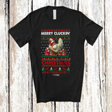 MacnyStore - Personalized Merry Cluckin' Christmas; Fantastic Custom Name Chicken; Sweater Farm Farmer T-Shirt