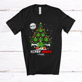 MacnyStore - Personalized Merry Juana; Fantastic Christmas Lights Tree 420; Custom Name Smoker Smoking T-Shirt