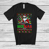 MacnyStore - Personalized Merry Mixmas; Amusing Christmas Santa DJ Player Dancing; Sweater Custom Name Family T-Shirt