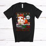 MacnyStore - Personalized Merry Pigmas; Fantastic Christmas Sweater Custom Name Santa Guinea Pig T-Shirt