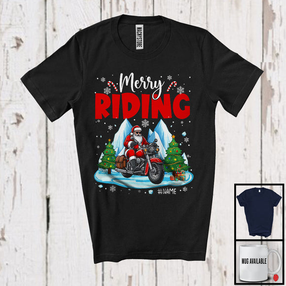 MacnyStore - Personalized Merry Riding; Fantastic Christmas Custom Name Santa Go Riding; Winter Outside T-Shirt