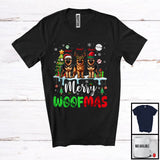 MacnyStore - Personalized Merry Woofmas; Awesome Christmas Custom Name Three German Shepherd; Snow T-Shirt