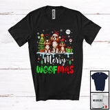 MacnyStore - Personalized Merry Woofmas; Awesome Christmas Custom Name Three King Charles Spaniel; Snow T-Shirt