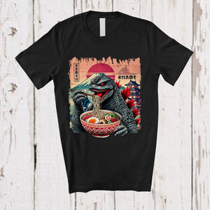 MacnyStore - Personalized Monster Eating Ramen; Humorous Custom Name Japanese Monster; Food Lover T-Shirt