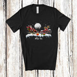 MacnyStore - Personalized Motorcycle Sledding Santa Sleigh; Amusing Christmas Sweater Custom Name Rider T-Shirt