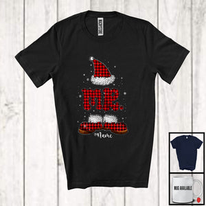 MacnyStore - Personalized Mr; Lovely Christmas Red Plaid Santa Gnome; Custom Name Couples Family T-Shirt