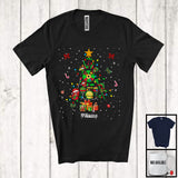 MacnyStore - Personalized Music Christmas Tree; Fantastic X-mas Lights Custom Name Music Teacher; Family T-Shirt