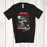 MacnyStore - Personalized My Christmas Pajama Shirt; Fantastic Custom Name Tractor On X-mas Tree; Farmer T-Shirt