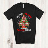 MacnyStore - Personalized My Christmas Pajama Shirt; Joyful X-mas Tree Baby; Custom Name NICU Nurse T-Shirt