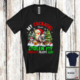 MacnyStore - Personalized My Cockatiel Stolen My Christmas Pajama Shirt; Lovely Custom Name Bird T-Shirt