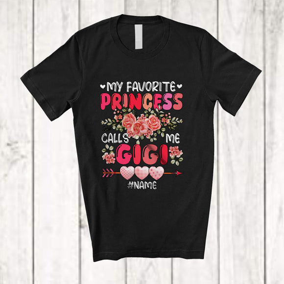 MacnyStore - Personalized My Favorite Princess Call Me Gigi; Lovely Mother's Day Flowers; Custom Name Family T-Shirt