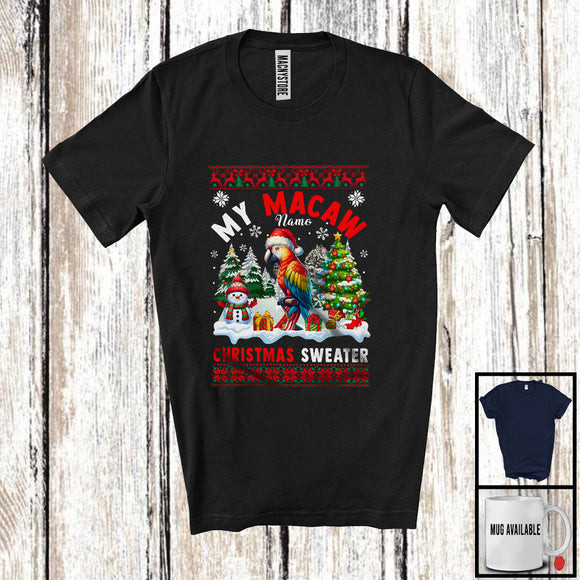 MacnyStore - Personalized My Macaw Stolen My Christmas Sweater; Lovely Custom Name Santa Bird T-Shirt