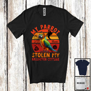 MacnyStore - Personalized My Parrot Stolen My Halloween Costume; Horror Bird Pumpkin Custom Name T-Shirt