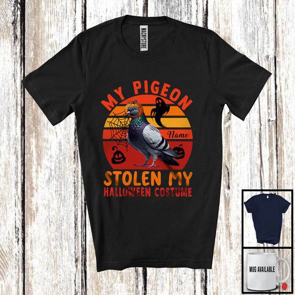 MacnyStore - Personalized My Pigeon Stolen My Halloween Costume; Horror Bird Pumpkin Custom Name T-Shirt