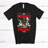 MacnyStore - Personalized My Presence Is Your Present; Wonderful Christmas Tree Custom Name Snowman T-Shirt