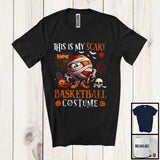 MacnyStore - Personalized My Scary Basketball Costume; Cool Halloween Custom Name Mummy Ball; Sports T-Shirt