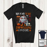 MacnyStore - Personalized My Scary Bowling Costume; Cool Halloween Custom Name Mummy Ball; Sports T-Shirt