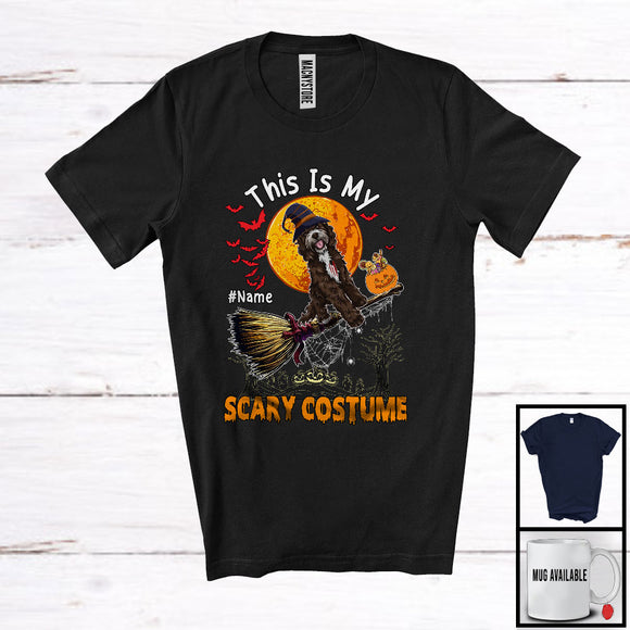 MacnyStore - Personalized My Scary Costume, Lovely Halloween Custom Name Sproodle, Witch Broom T-Shirt