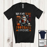 MacnyStore - Personalized My Scary Football Costume; Cool Halloween Custom Name Mummy Ball; Sports T-Shirt