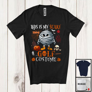 MacnyStore - Personalized My Scary Golf Costume; Cool Halloween Custom Name Mummy Ball; Sports T-Shirt