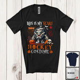 MacnyStore - Personalized My Scary Hockey Costume; Cool Halloween Custom Name Mummy Puck; Sports T-Shirt