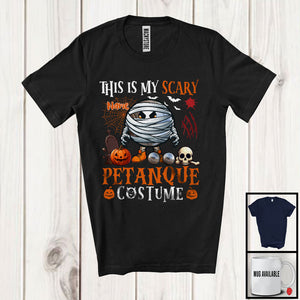 MacnyStore - Personalized My Scary Petanque Costume; Cool Halloween Custom Name Mummy Ball; Sports T-Shirt