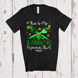 MacnyStore - Personalized My St Patrick's Day Pajama Shirt; Amusing Custom Name Lunch Lady Shamrocks T-Shirt