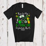 MacnyStore - Personalized My St Patrick's Day Pajama Shirt; Amusing Custom Name Nurse Shamrocks T-Shirt