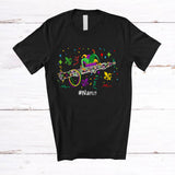 MacnyStore - Personalized Oboe With Mardi Gras Beads Jester Hat; Lovely Custom Name Oboe Player Team T-Shirt