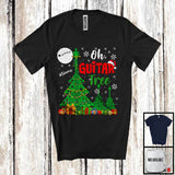 MacnyStore - Personalized Oh Guitar Tree; Joyful Christmas Lights Tree Santa Guitar; Custom Name Guitarist T-Shirt