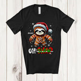 MacnyStore - Personalized Oh Slow; Amazing Christmas Santa Gingerbread Sloth; Custom Name Baker Baking T-Shirt