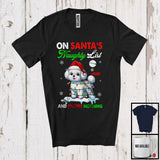 MacnyStore - Personalized On Santa's Naughty List; Lovely Christmas Custom Name Bichon Frise Owner T-Shirt