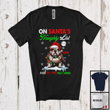 MacnyStore - Personalized On Santa's Naughty List; Lovely Christmas Custom Name Bulldog Owner T-Shirt