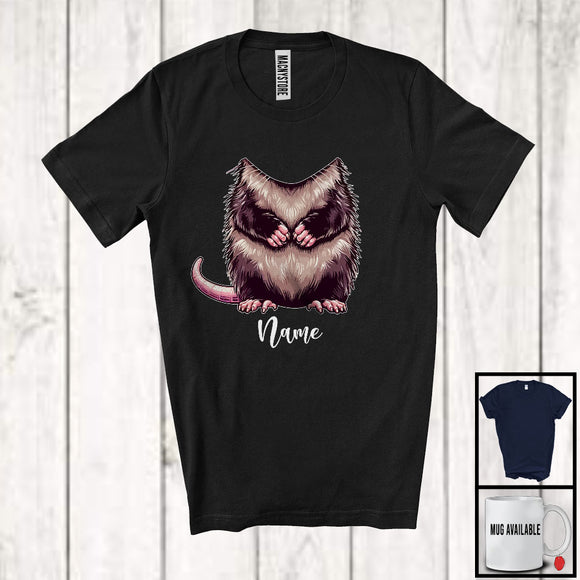 MacnyStore - Personalized Opossum Simple Halloween Cosplay; Lovely Custom Name Opossum Wild Animal T-Shirt