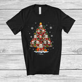 MacnyStore - Personalized Opossums Christmas Tree; Joyful Custom Name Santa Opossums Animal; X-mas Lights T-Shirt