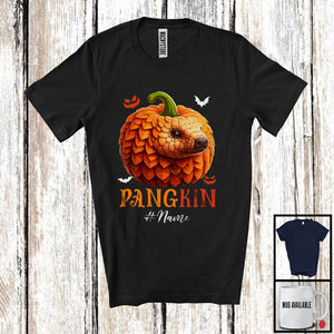 MacnyStore - Personalized Pangkin; Scary Halloween Cosplay Animal; Custom Name Pangolin Pumpkin Face T-Shirt