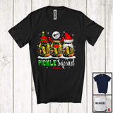 MacnyStore - Personalized Pickle Squad; Humorous Christmas Three Can Pickles; Custom Name Adult Snowing T-Shirt