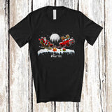 MacnyStore - Personalized Pickup Truck Sledding Santa Sleigh; Amusing Christmas Sweater Custom Name Driver T-Shirt