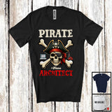 MacnyStore - Personalized Pirate Architect; Creepy Halloween Pirate Skull; Custom Name Architect Group T-Shirt