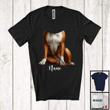 MacnyStore - Personalized Pit Bull Simple Halloween Cosplay; Humorous Animal Custom Name Family T-Shirt