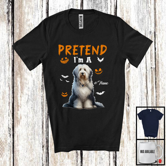 MacnyStore - Personalized Pretend I'm A Bearded Collie ; Humorous Halloween Custom Name Dog Owner T-Shirt