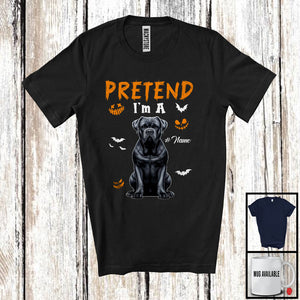 MacnyStore - Personalized Pretend I'm A Cane Corso; Humorous Halloween Custom Name Dog Owner T-Shirt