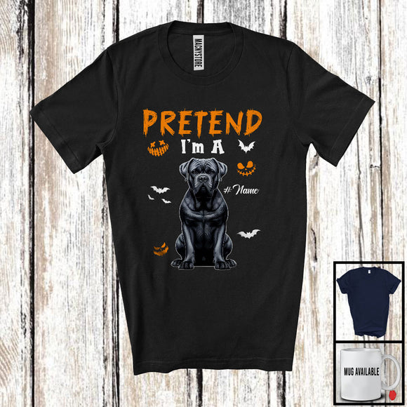 MacnyStore - Personalized Pretend I'm A Cane Corso; Humorous Halloween Custom Name Dog Owner T-Shirt