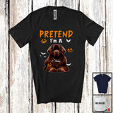 MacnyStore - Personalized Pretend I'm A Newfoundland; Humorous Halloween Custom Name Dog Owner T-Shirt